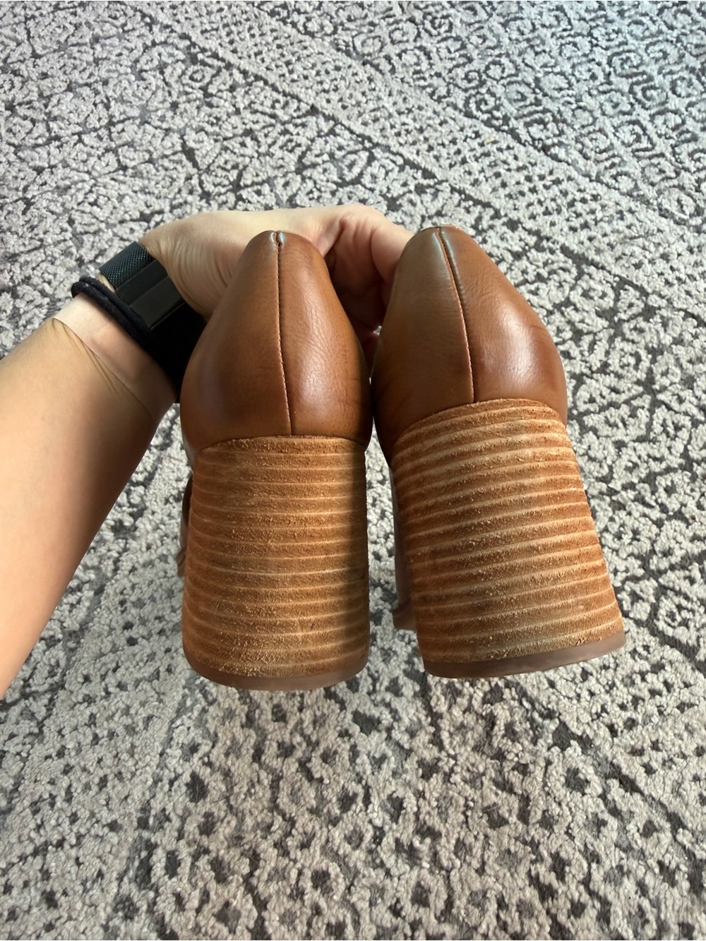 KORKS | Women's Tan Block Heel Slip-On Pumps - Picture 7 of 7